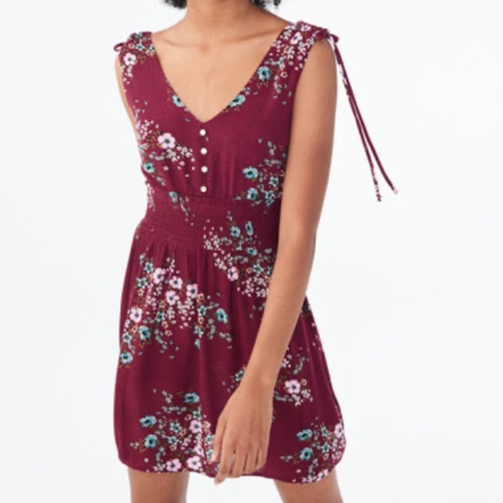 Aeropostale Maroon Floral Dress